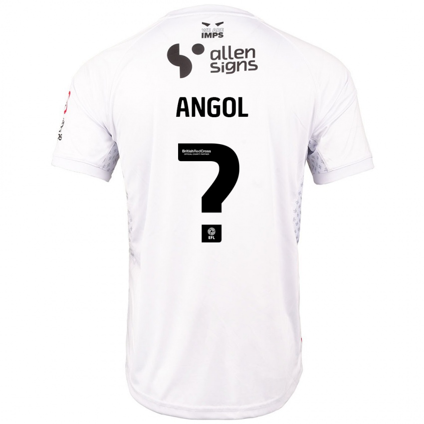 Niño Camiseta Mekhi Angol #0 Rojo Blanco 2ª Equipación 2024/25 La Camisa Chile