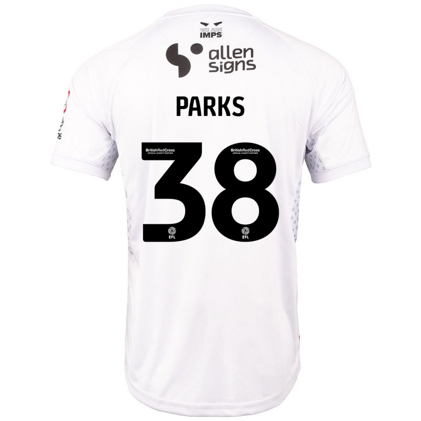 Niño Camiseta Charlie Parks #38 Rojo Blanco 2ª Equipación 2024/25 La Camisa Chile