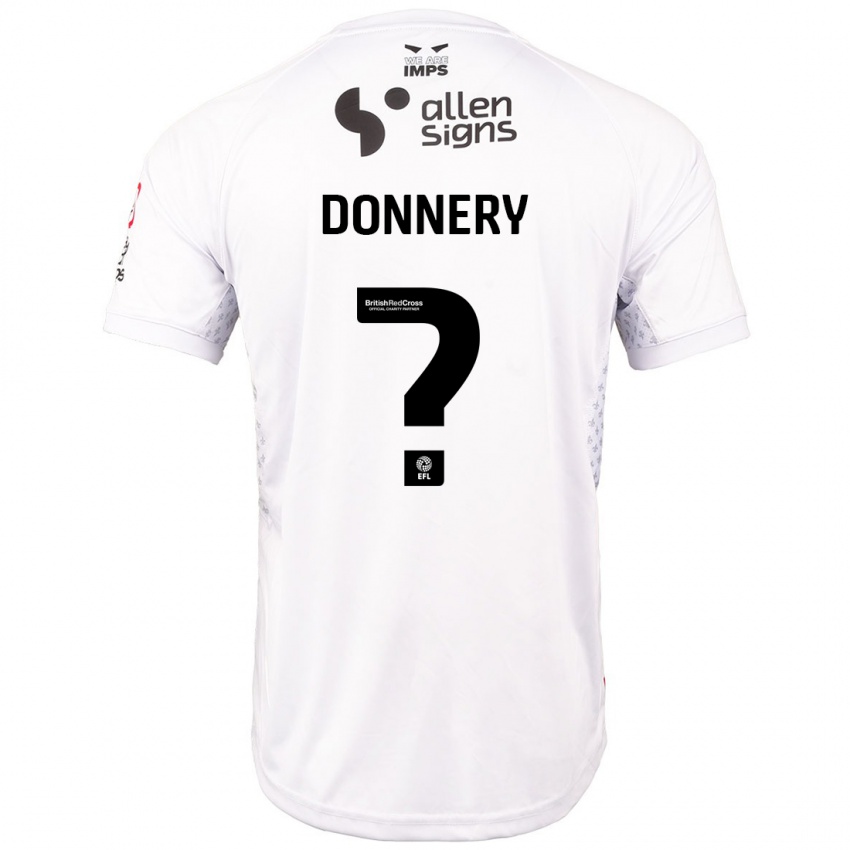 Niño Camiseta Julian Donnery #0 Rojo Blanco 2ª Equipación 2024/25 La Camisa Chile