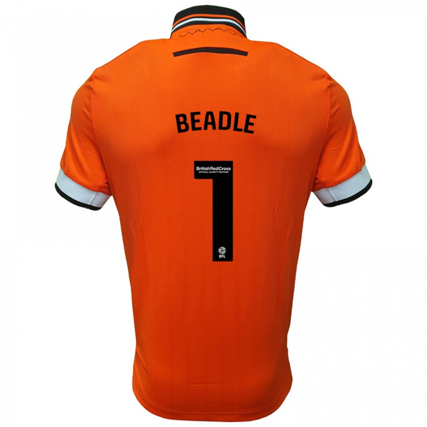 Niño Camiseta James Beadle #1 Naranja Blanco 2ª Equipación 2024/25 La Camisa Chile