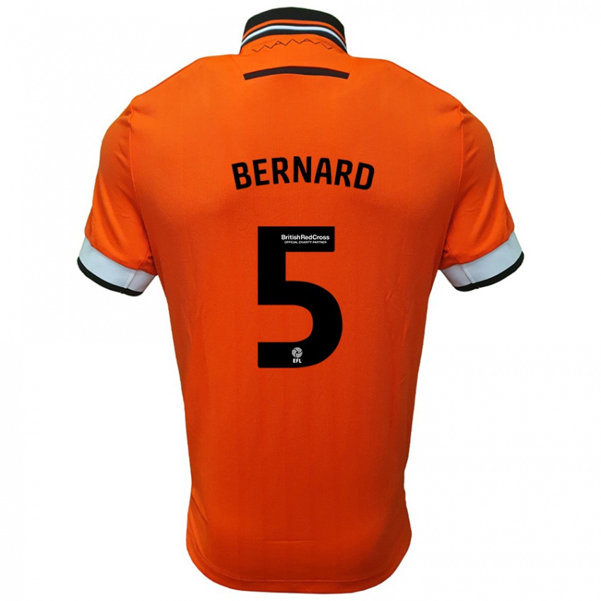 Niño Camiseta Di'shon Bernard #5 Naranja Blanco 2ª Equipación 2024/25 La Camisa Chile