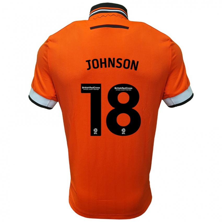 Niño Camiseta Marvin Johnson #18 Naranja Blanco 2ª Equipación 2024/25 La Camisa Chile