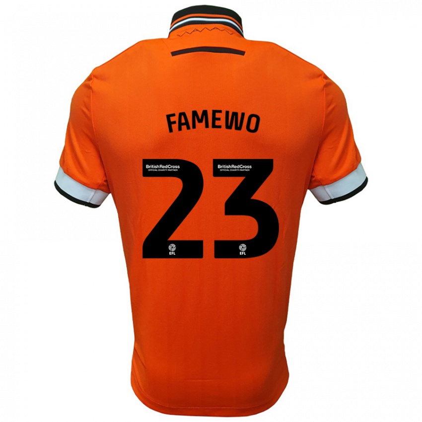 Niño Camiseta Akin Famewo #23 Naranja Blanco 2ª Equipación 2024/25 La Camisa Chile