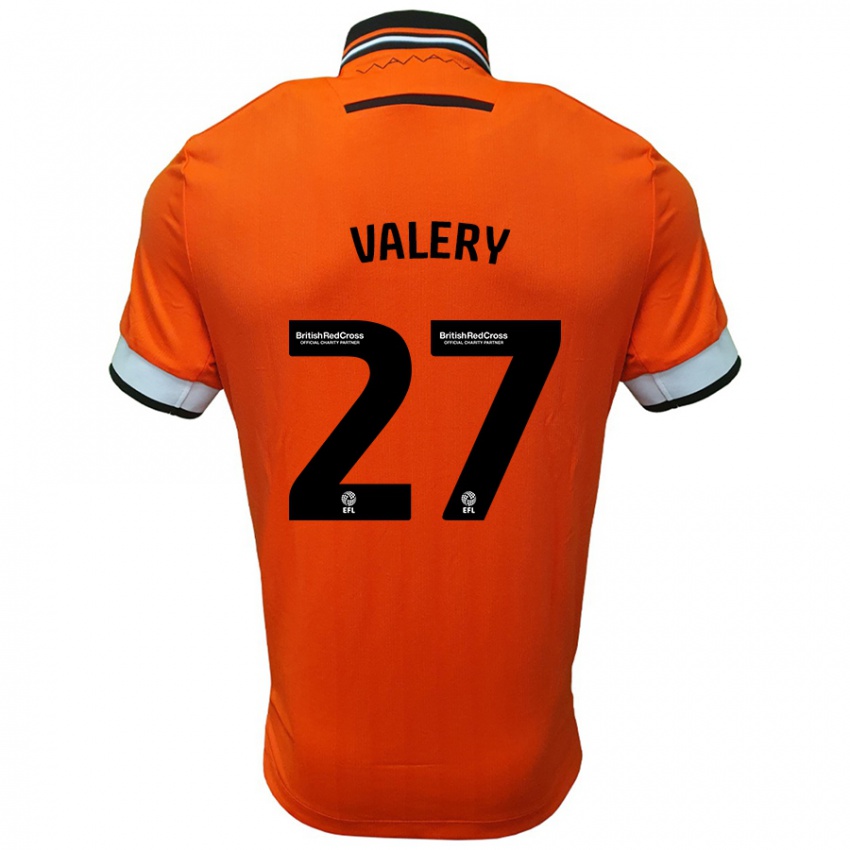 Niño Camiseta Yan Valery #27 Naranja Blanco 2ª Equipación 2024/25 La Camisa Chile