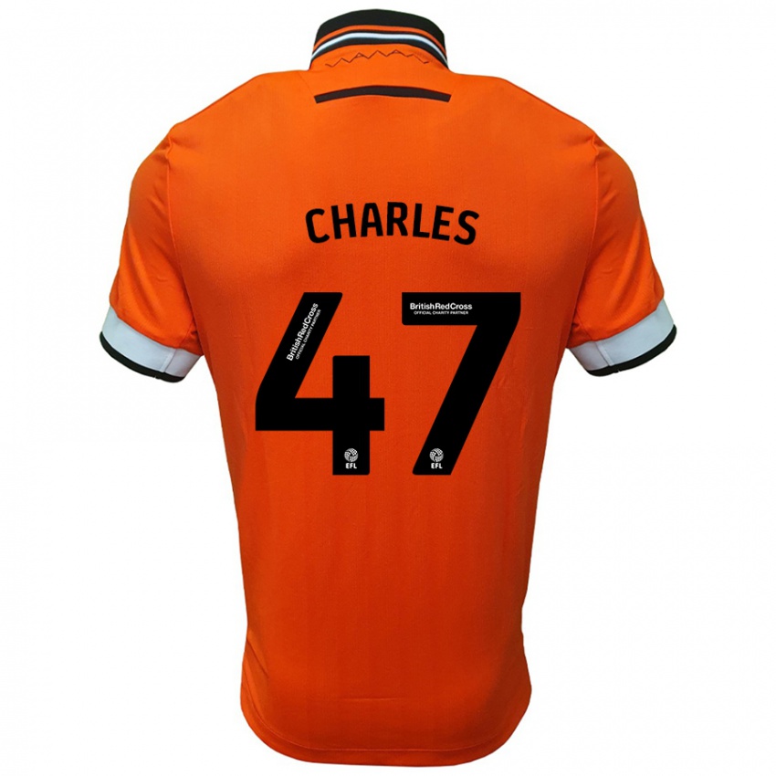 Niño Camiseta Pierce Charles #47 Naranja Blanco 2ª Equipación 2024/25 La Camisa Chile