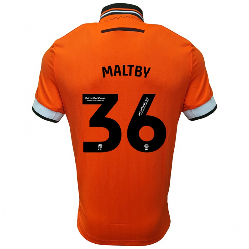 Niño Camiseta Mackenzie Maltby #36 Naranja Blanco 2ª Equipación 2024/25 La Camisa Chile