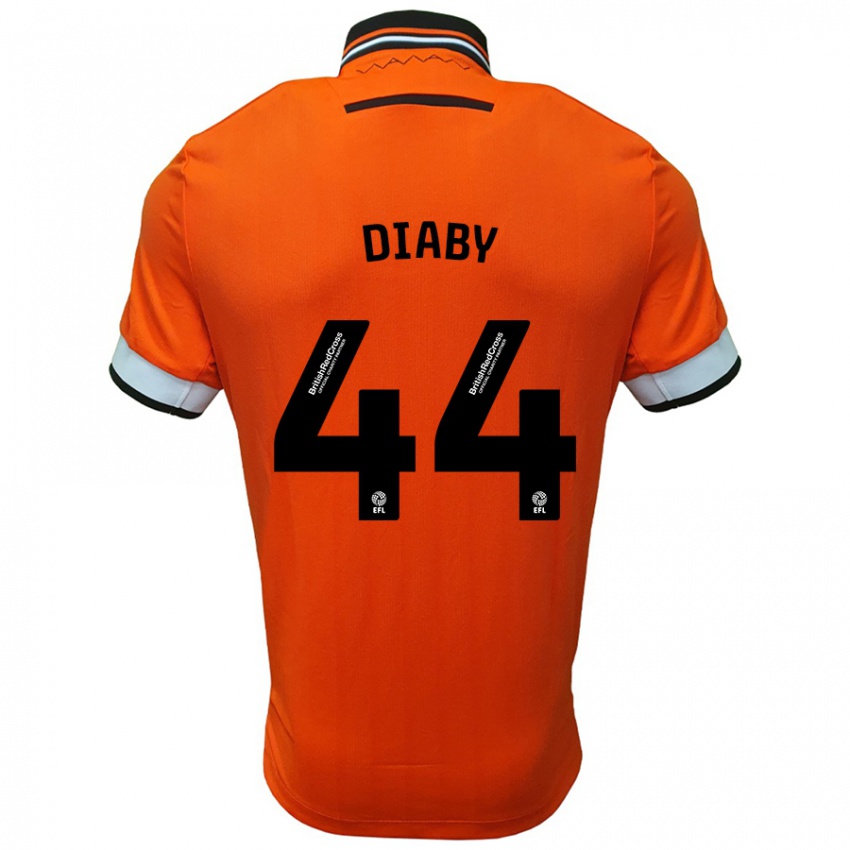 Niño Camiseta Momo Diaby #44 Naranja Blanco 2ª Equipación 2024/25 La Camisa Chile