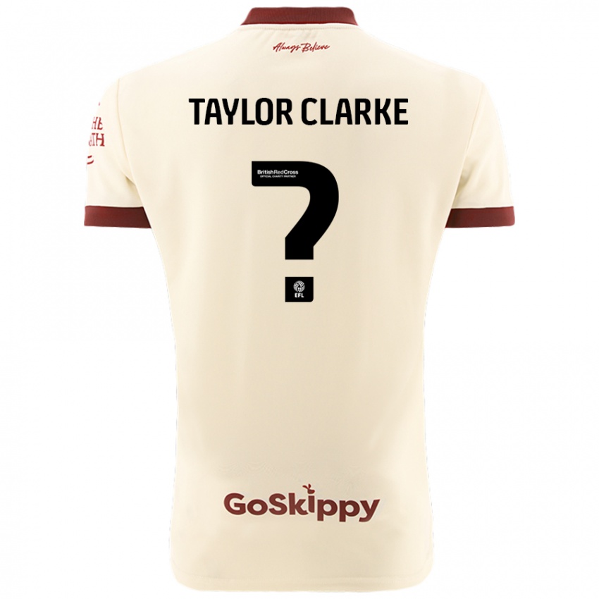 Niño Camiseta Omar Taylor-Clarke #0 Crema Blanco 2ª Equipación 2024/25 La Camisa Chile