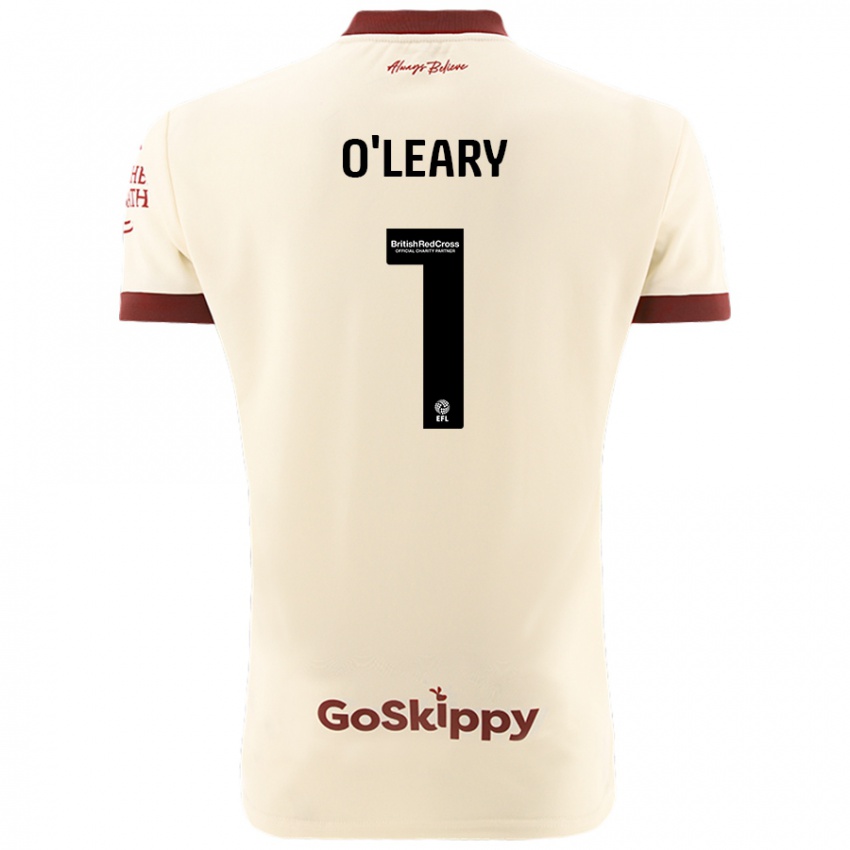 Niño Camiseta Max O'leary #1 Crema Blanco 2ª Equipación 2024/25 La Camisa Chile