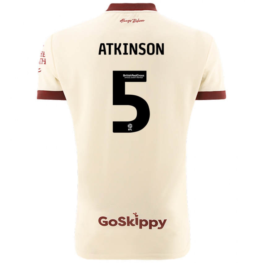 Niño Camiseta Rob Atkinson #5 Crema Blanco 2ª Equipación 2024/25 La Camisa Chile