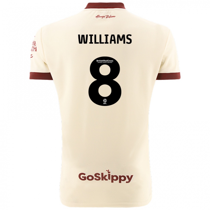 Niño Camiseta Joe Williams #8 Crema Blanco 2ª Equipación 2024/25 La Camisa Chile