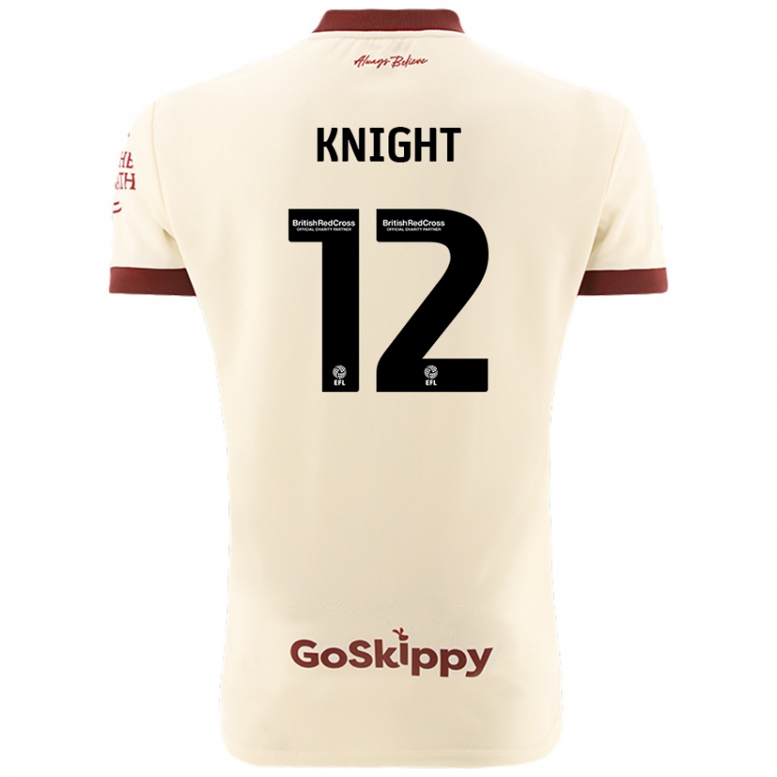 Niño Camiseta Jason Knight #12 Crema Blanco 2ª Equipación 2024/25 La Camisa Chile