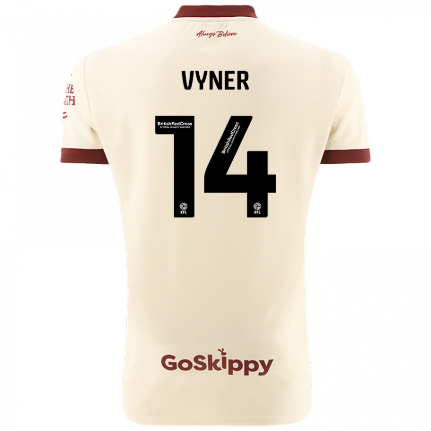 Niño Camiseta Zak Vyner #14 Crema Blanco 2ª Equipación 2024/25 La Camisa Chile