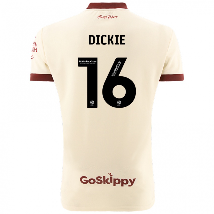 Niño Camiseta Rob Dickie #16 Crema Blanco 2ª Equipación 2024/25 La Camisa Chile