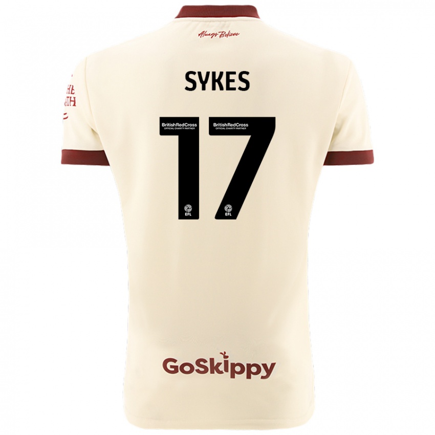 Niño Camiseta Mark Sykes #17 Crema Blanco 2ª Equipación 2024/25 La Camisa Chile