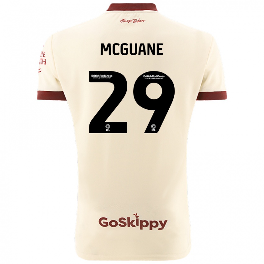 Niño Camiseta Marcus Mcguane #29 Crema Blanco 2ª Equipación 2024/25 La Camisa Chile