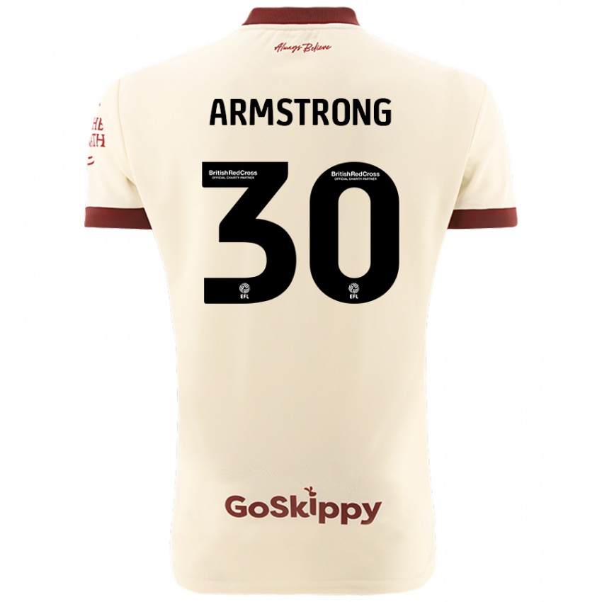 Niño Camiseta Sinclair Armstrong #30 Crema Blanco 2ª Equipación 2024/25 La Camisa Chile