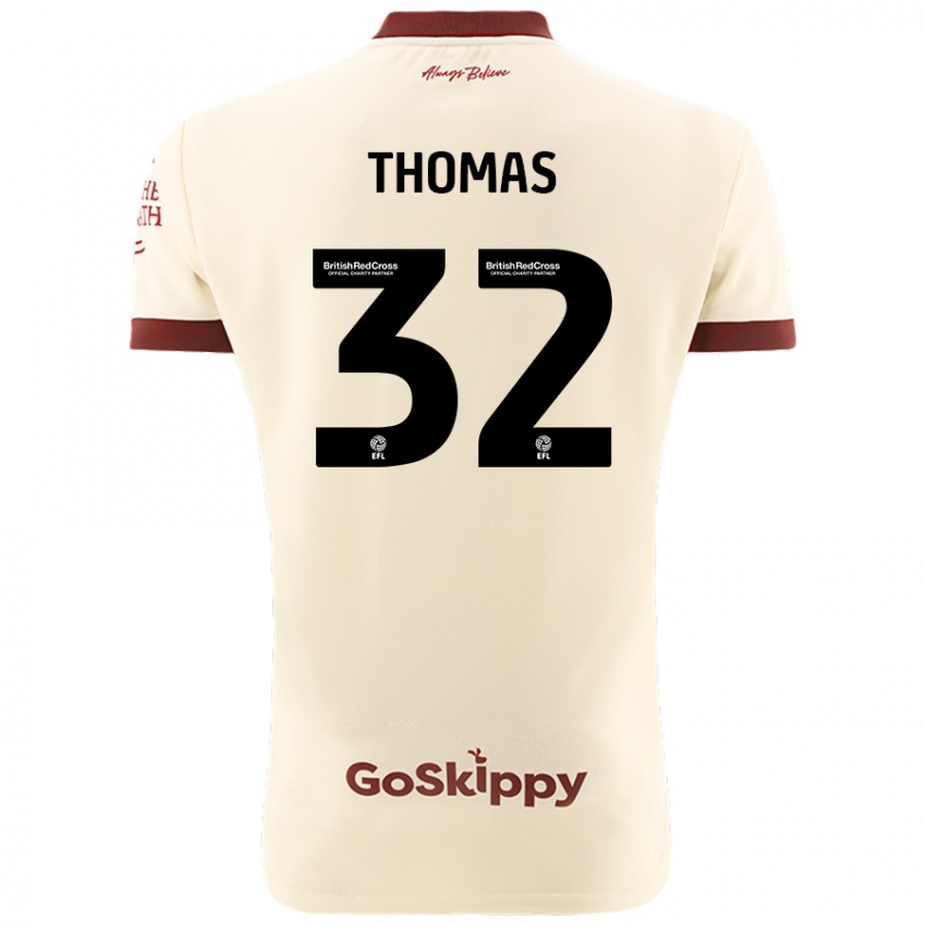 Niño Camiseta Lewis Thomas #32 Crema Blanco 2ª Equipación 2024/25 La Camisa Chile