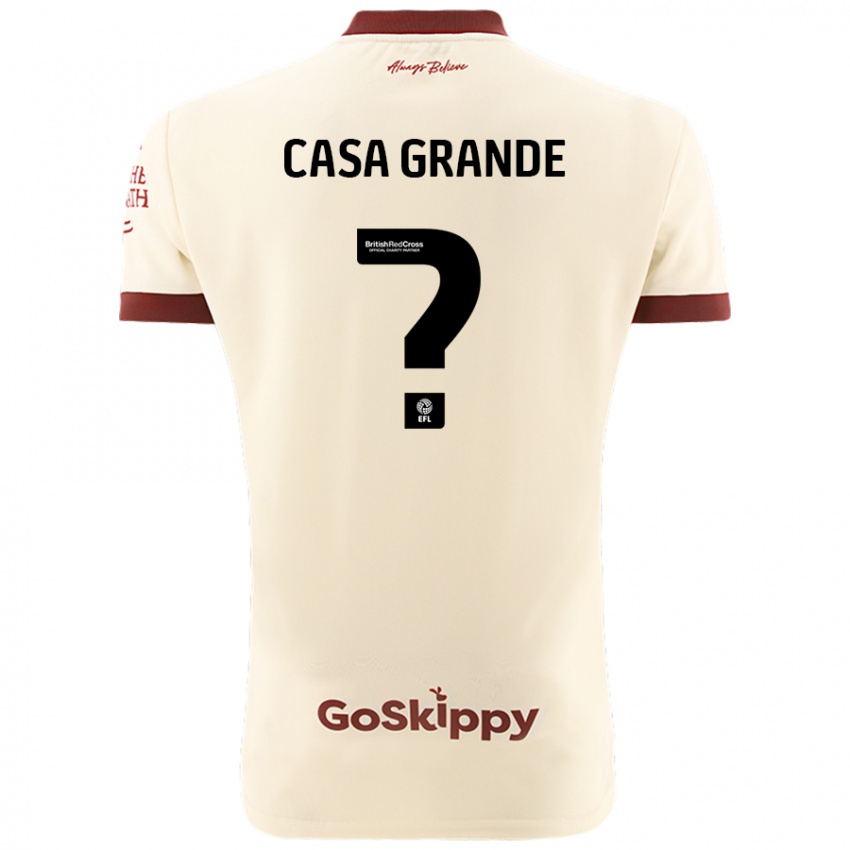 Niño Camiseta Josey Casa-Grande #0 Crema Blanco 2ª Equipación 2024/25 La Camisa Chile