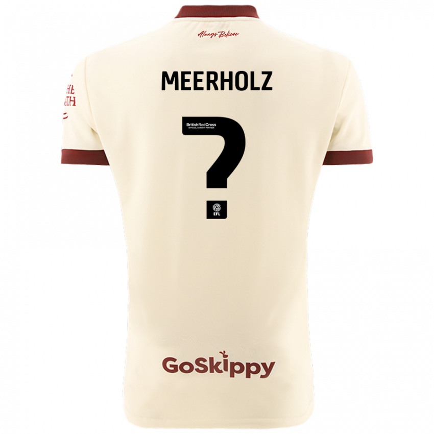 Niño Camiseta Jed Meerholz #0 Crema Blanco 2ª Equipación 2024/25 La Camisa Chile