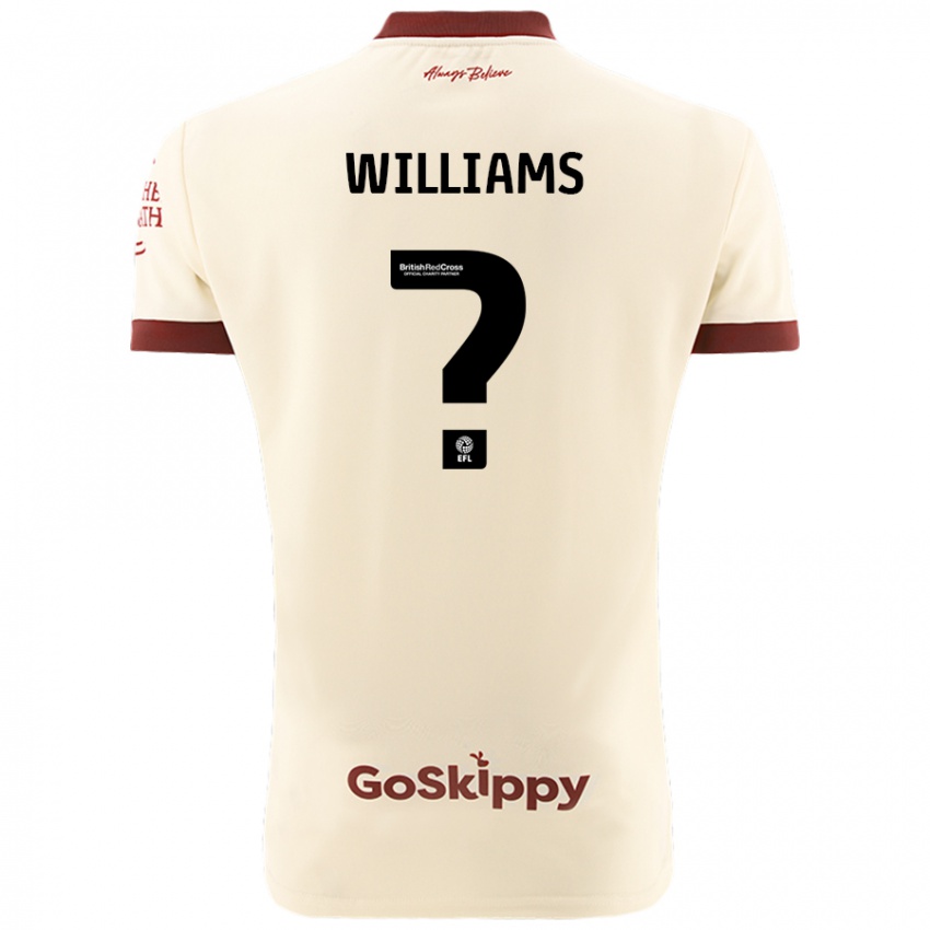 Niño Camiseta Ashton Williams #0 Crema Blanco 2ª Equipación 2024/25 La Camisa Chile