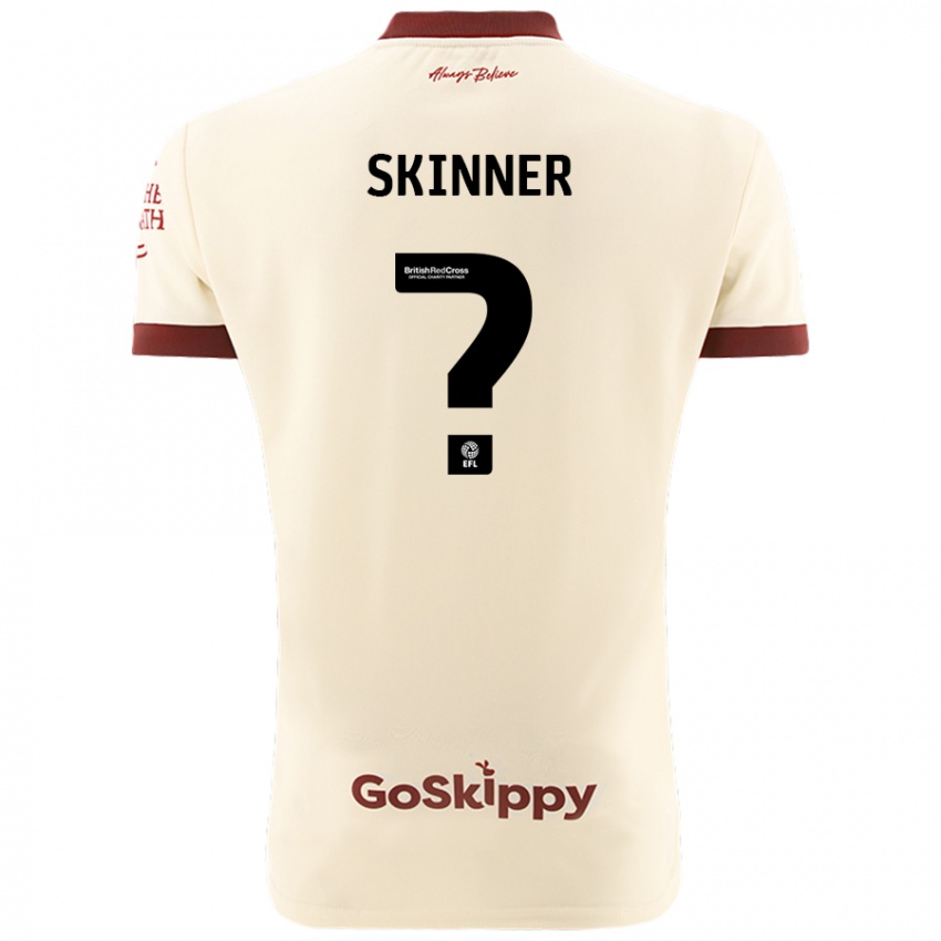 Niño Camiseta Luke Skinner #0 Crema Blanco 2ª Equipación 2024/25 La Camisa Chile