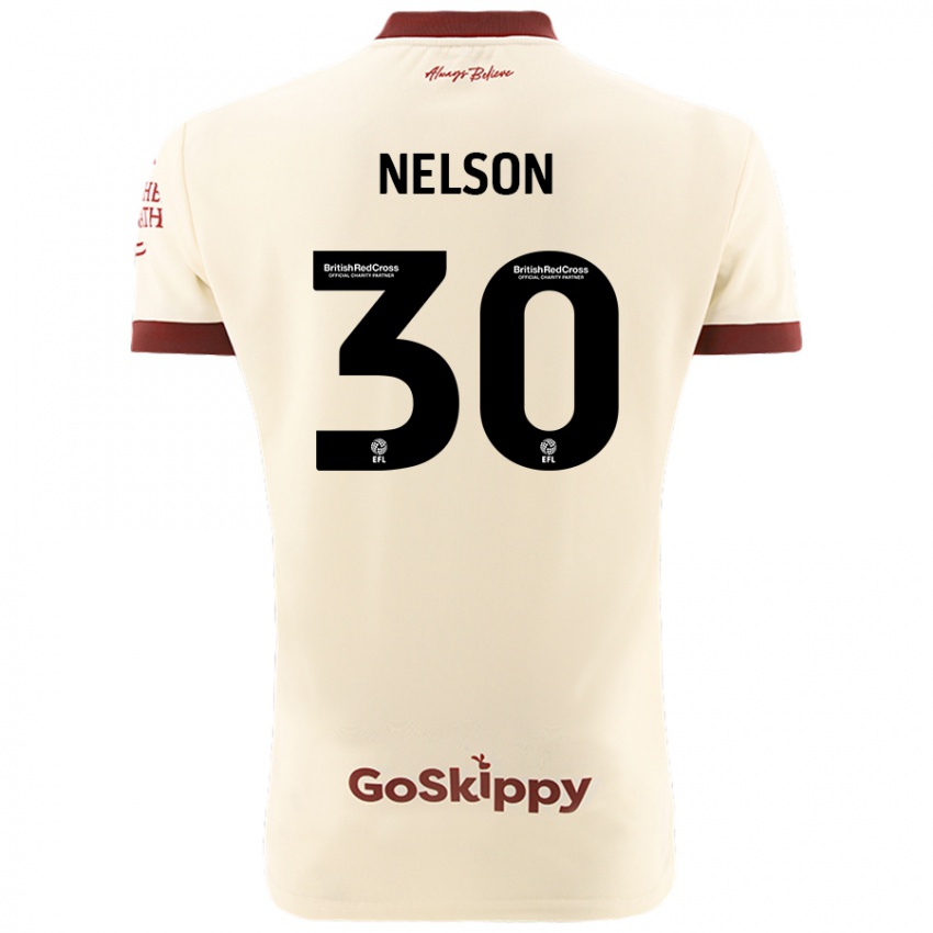 Niño Camiseta Raekwon Nelson #30 Crema Blanco 2ª Equipación 2024/25 La Camisa Chile