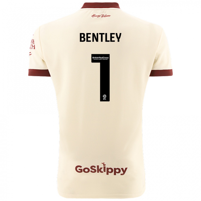 Niño Camiseta Fran Bentley #1 Crema Blanco 2ª Equipación 2024/25 La Camisa Chile