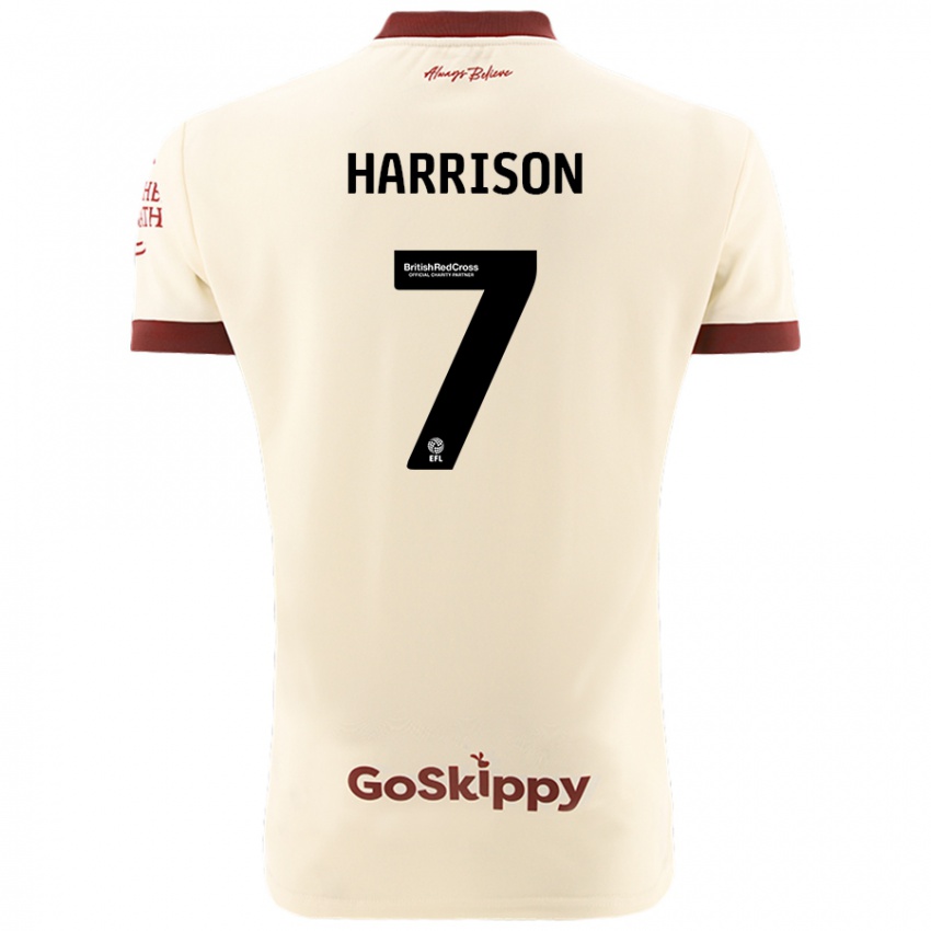 Niño Camiseta Abi Harrison #7 Crema Blanco 2ª Equipación 2024/25 La Camisa Chile