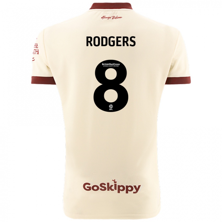 Niño Camiseta Amy Rodgers #8 Crema Blanco 2ª Equipación 2024/25 La Camisa Chile