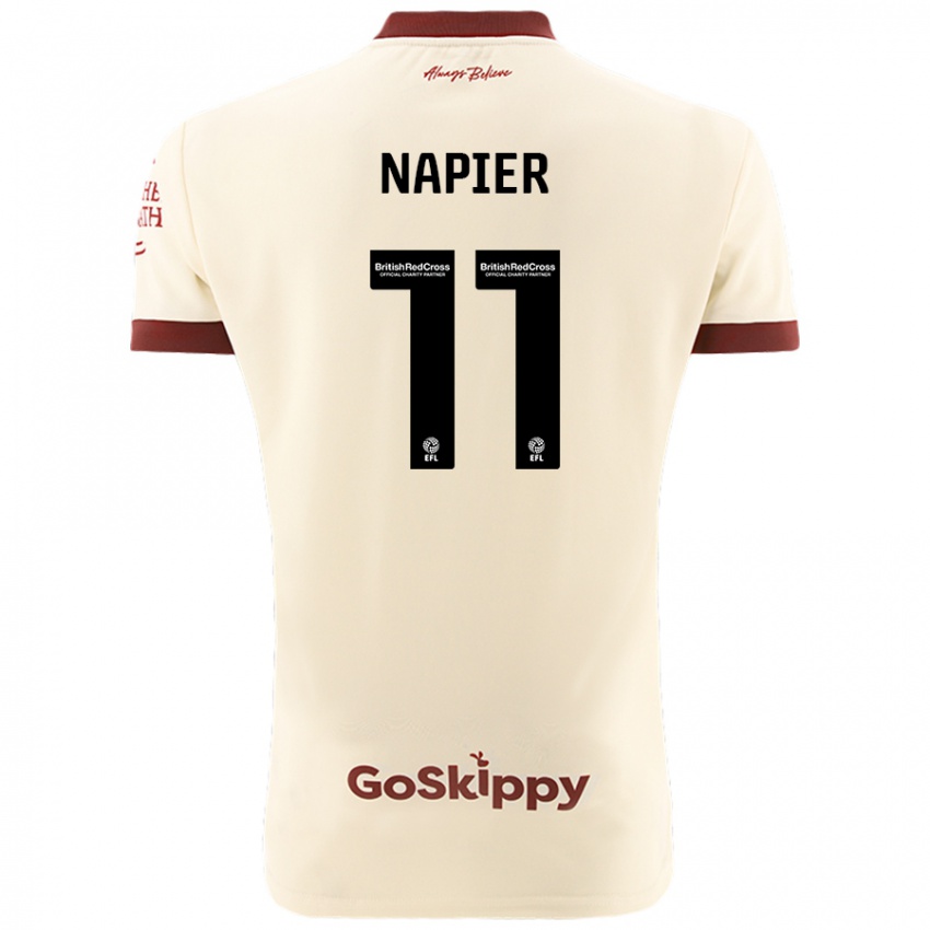 Niño Camiseta Jamie-Lee Napier #11 Crema Blanco 2ª Equipación 2024/25 La Camisa Chile