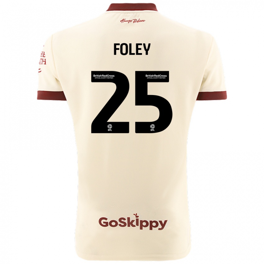 Niño Camiseta Erin Foley #25 Crema Blanco 2ª Equipación 2024/25 La Camisa Chile