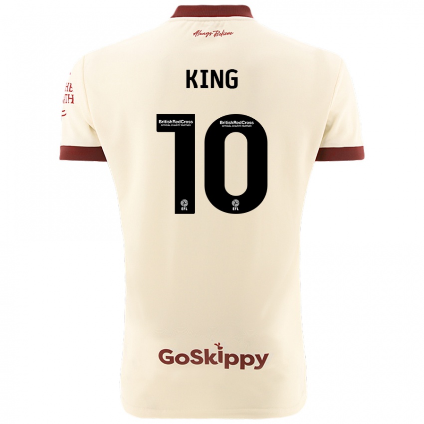 Niño Camiseta Andy King #10 Crema Blanco 2ª Equipación 2024/25 La Camisa Chile