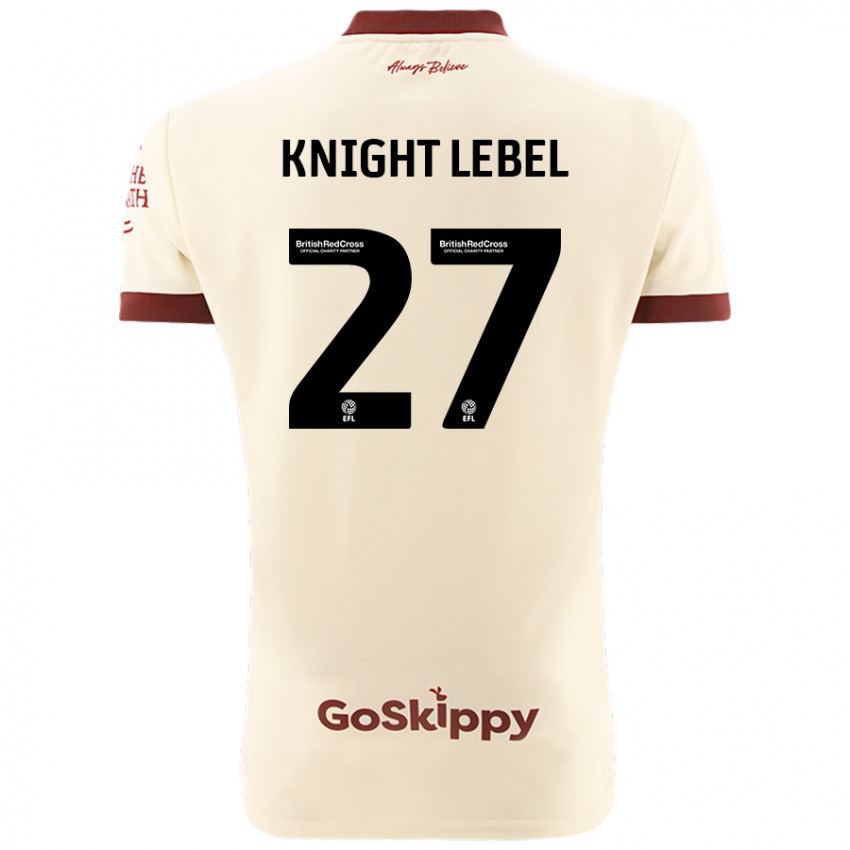 Niño Camiseta Jamie Knight-Lebel #27 Crema Blanco 2ª Equipación 2024/25 La Camisa Chile