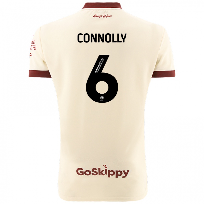 Niño Camiseta Megan Connolly #6 Crema Blanco 2ª Equipación 2024/25 La Camisa Chile