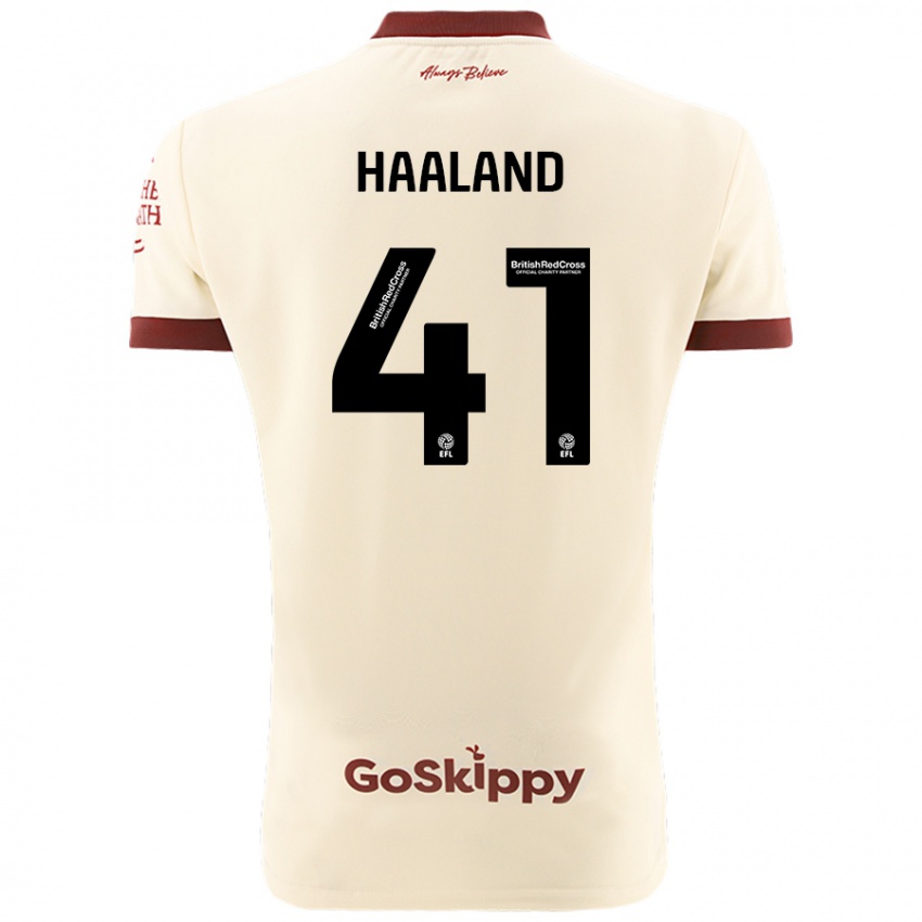 Niño Camiseta Benedicte Haaland #41 Crema Blanco 2ª Equipación 2024/25 La Camisa Chile