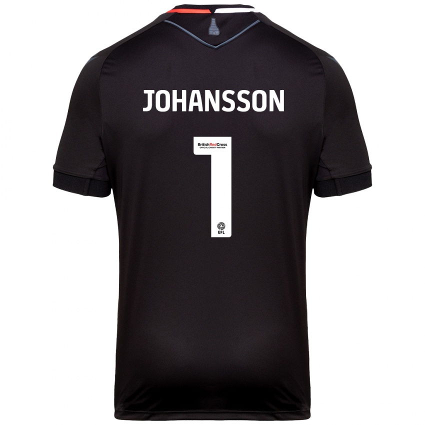 Niño Camiseta Viktor Johansson #1 Negro 2ª Equipación 2024/25 La Camisa Chile