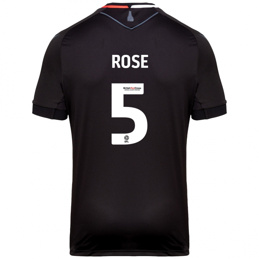 Niño Camiseta Michael Rose #5 Negro 2ª Equipación 2024/25 La Camisa Chile