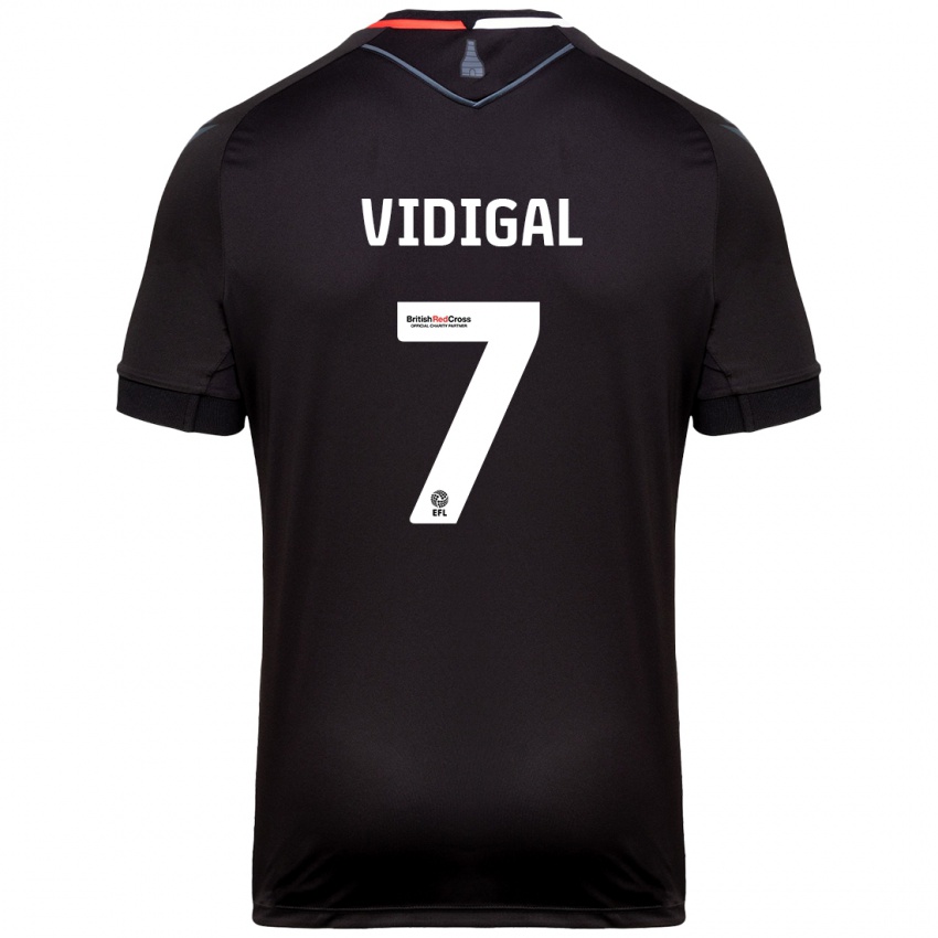 Niño Camiseta André Vidigal #7 Negro 2ª Equipación 2024/25 La Camisa Chile