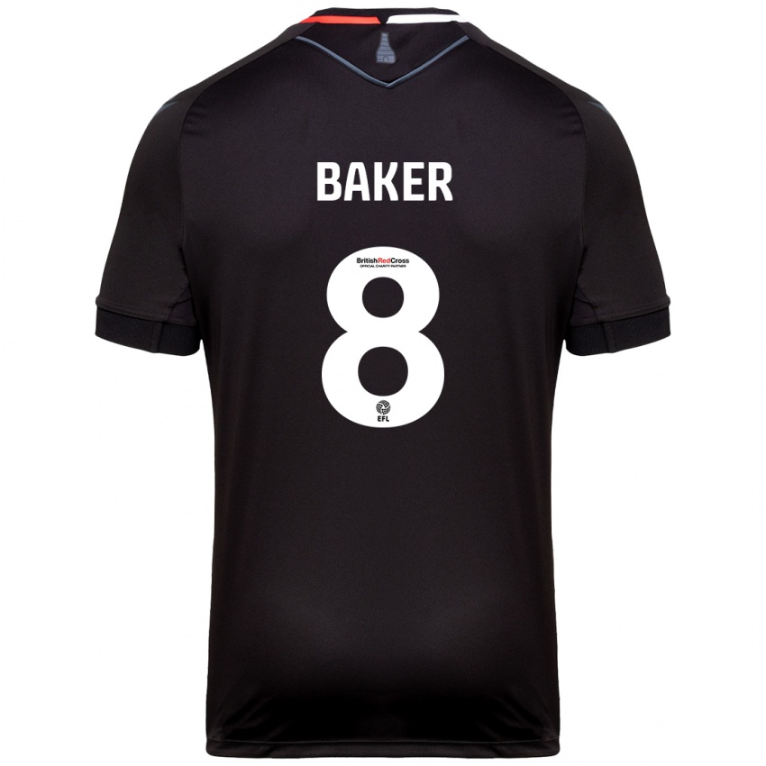 Niño Camiseta Lewis Baker #8 Negro 2ª Equipación 2024/25 La Camisa Chile