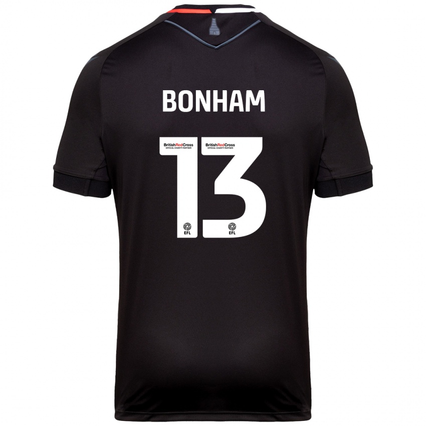 Niño Camiseta Jack Bonham #13 Negro 2ª Equipación 2024/25 La Camisa Chile