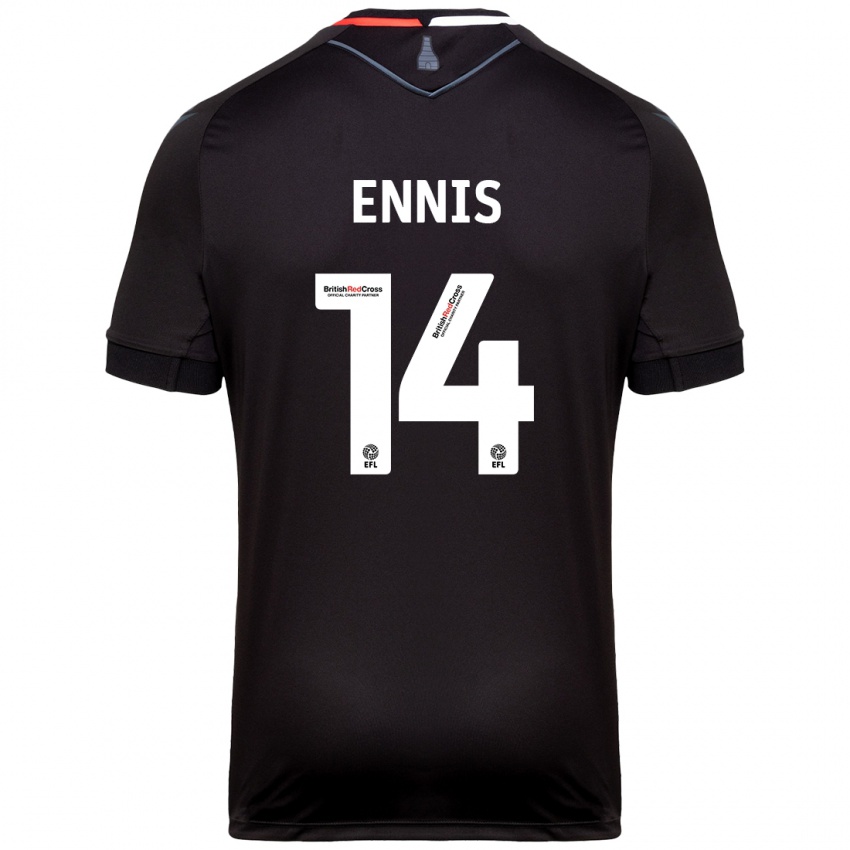 Niño Camiseta Niall Ennis #14 Negro 2ª Equipación 2024/25 La Camisa Chile