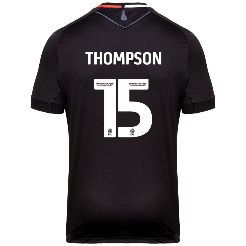 Niño Camiseta Jordan Thompson #15 Negro 2ª Equipación 2024/25 La Camisa Chile