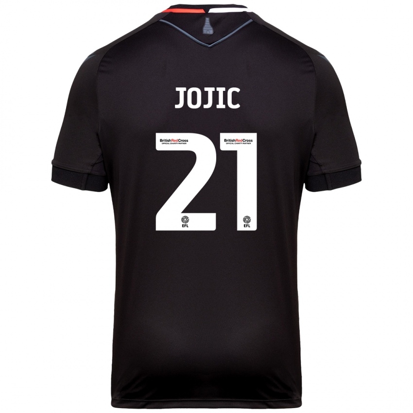 Niño Camiseta Nikola Jojic #21 Negro 2ª Equipación 2024/25 La Camisa Chile