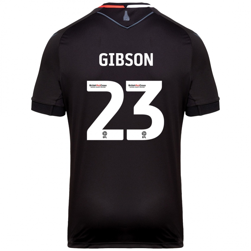 Niño Camiseta Ben Gibson #23 Negro 2ª Equipación 2024/25 La Camisa Chile