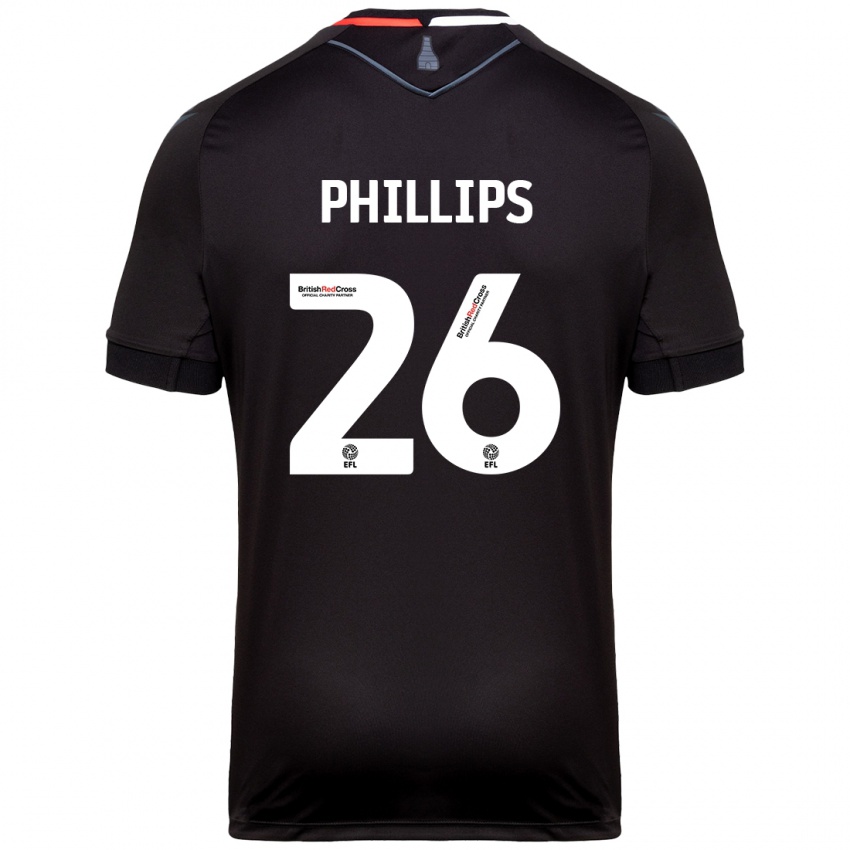 Niño Camiseta Ashley Phillips #26 Negro 2ª Equipación 2024/25 La Camisa Chile