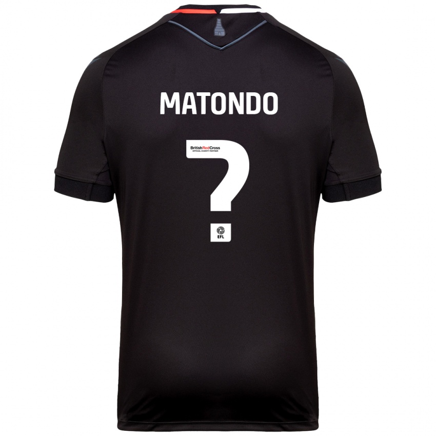 Niño Camiseta Japhet Matondo #0 Negro 2ª Equipación 2024/25 La Camisa Chile