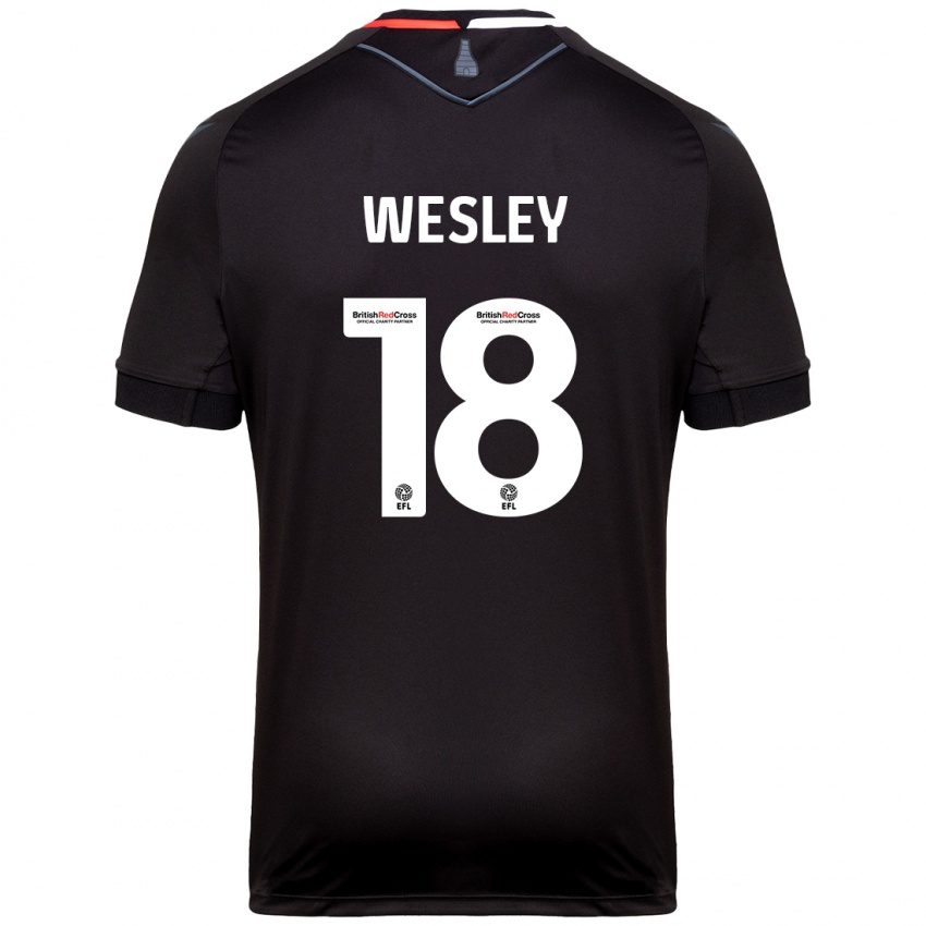 Niño Camiseta Wesley Moraes #18 Negro 2ª Equipación 2024/25 La Camisa Chile