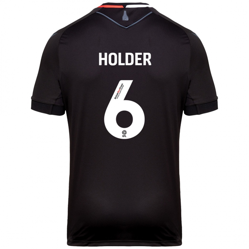 Niño Camiseta Molly Holder #6 Negro 2ª Equipación 2024/25 La Camisa Chile