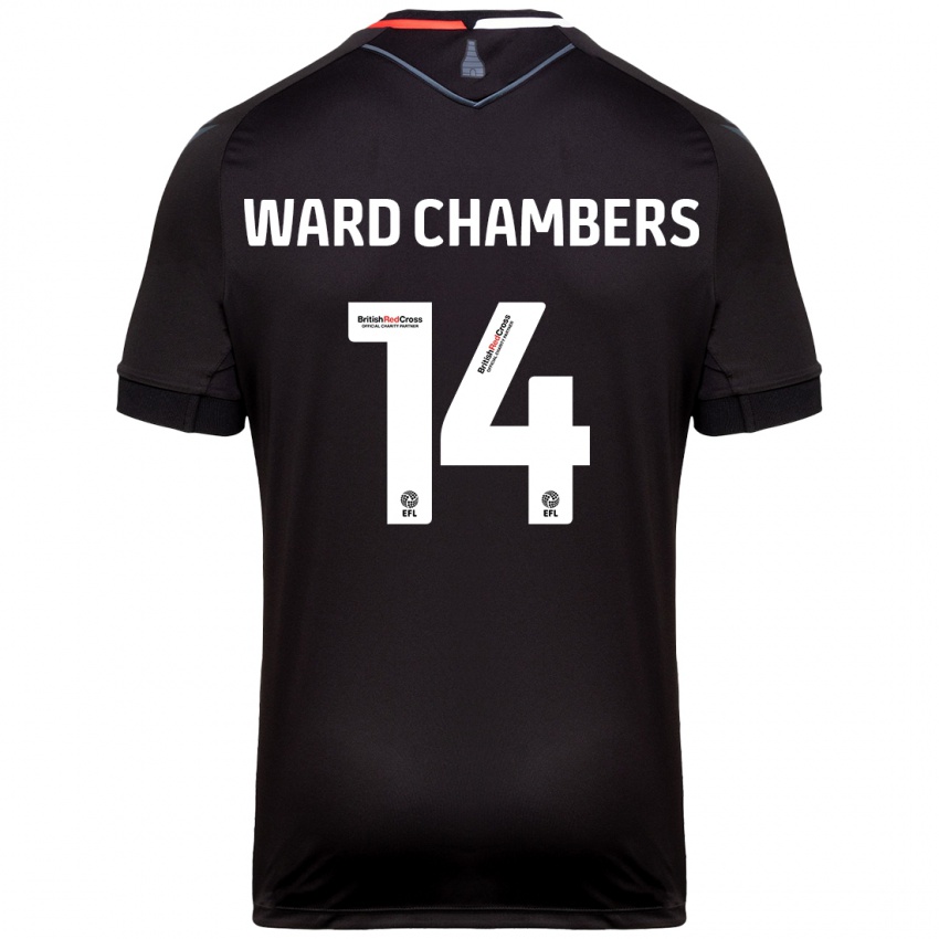 Niño Camiseta Courtnay Ward-Chambers #14 Negro 2ª Equipación 2024/25 La Camisa Chile